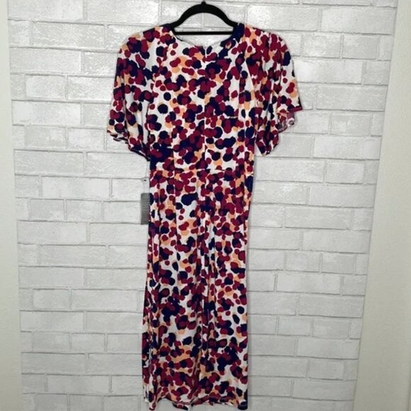 NWT Maggy London Faux Wrap Midi Dress - Picture 10 of 15